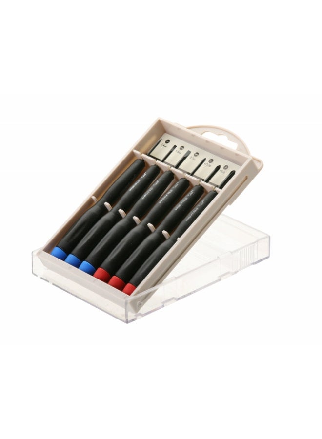 jetechtool Jetech 6-Piece Precision Screwdriver Set with 6 Size Flathead and Phillips, Professional Repair Tool for Jewelry, Ring Doorbell, Watch, iPhone, Toys, Computer, Eyeglass - PES-S6 - Image 1